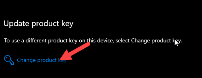 กด Change product key