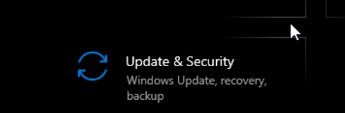 เลือก Update and Security